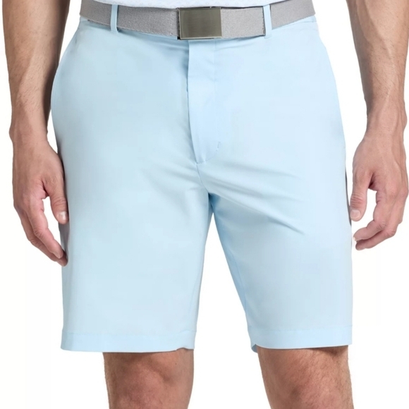 Walter Hagen Men's P11 Micro Lines Performance Golf Shorts Soft Blue Size 36 New - Picture 1 of 11